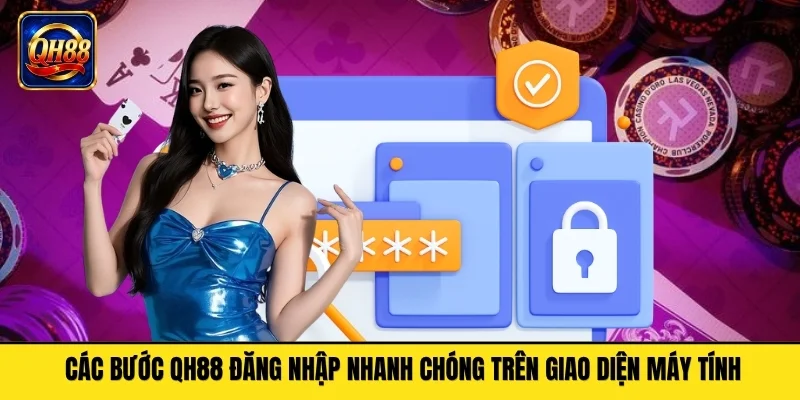 Các bước QH88 đăng nhập nhanh chóng trên giao diện máy tính
